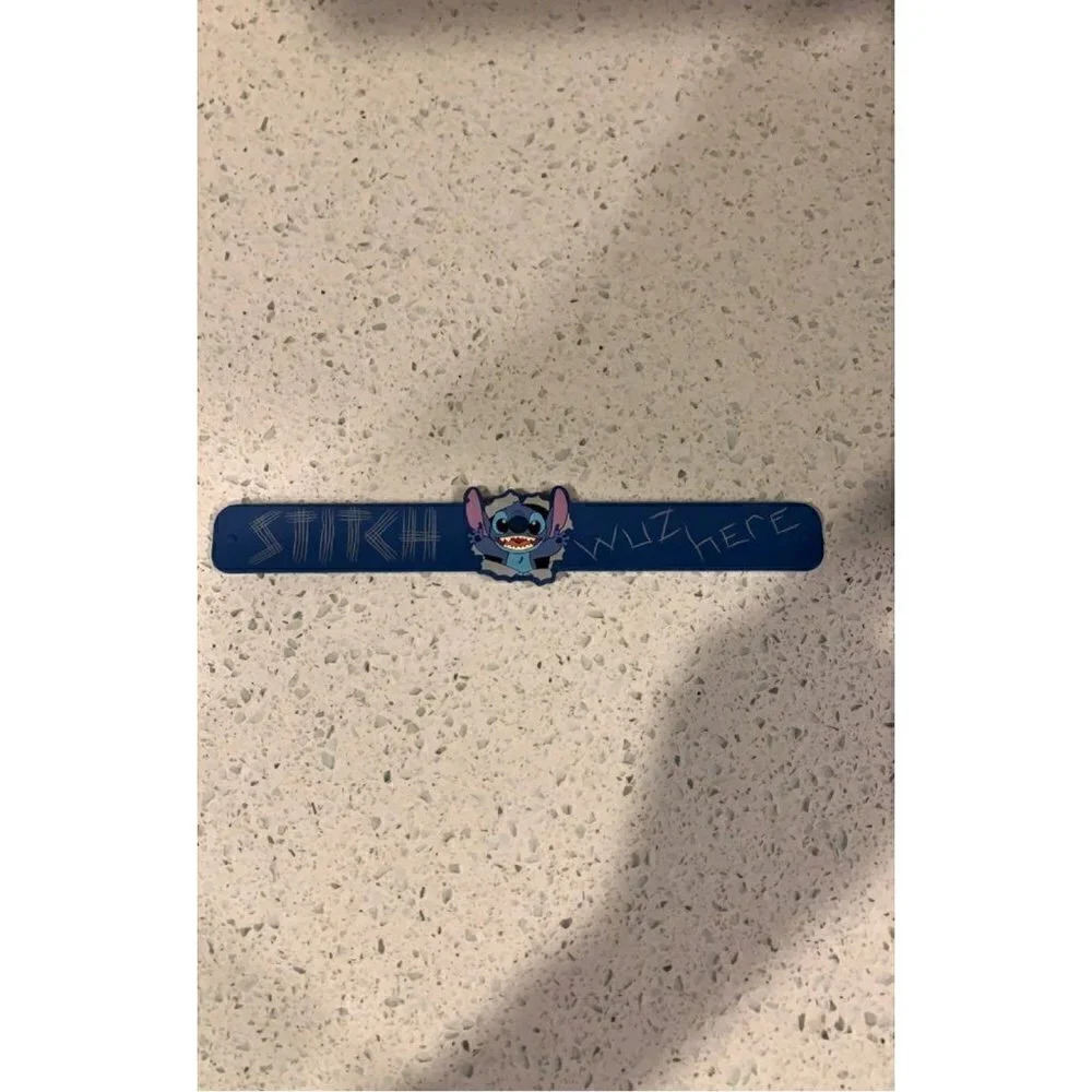 DISNEY Emoji Disney Parks STITCH WUZ HERE Kids Slap Bracelet SC‎